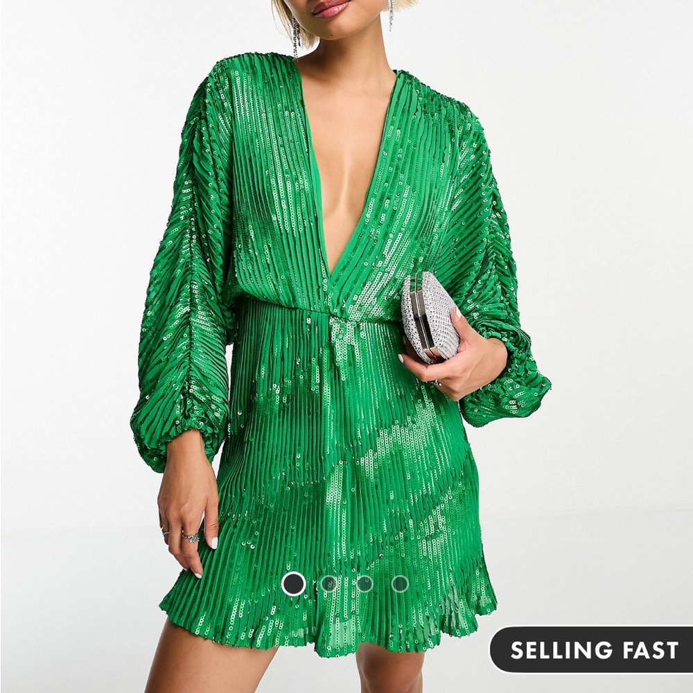 ASOS Emerald Long Sleeve Dress
